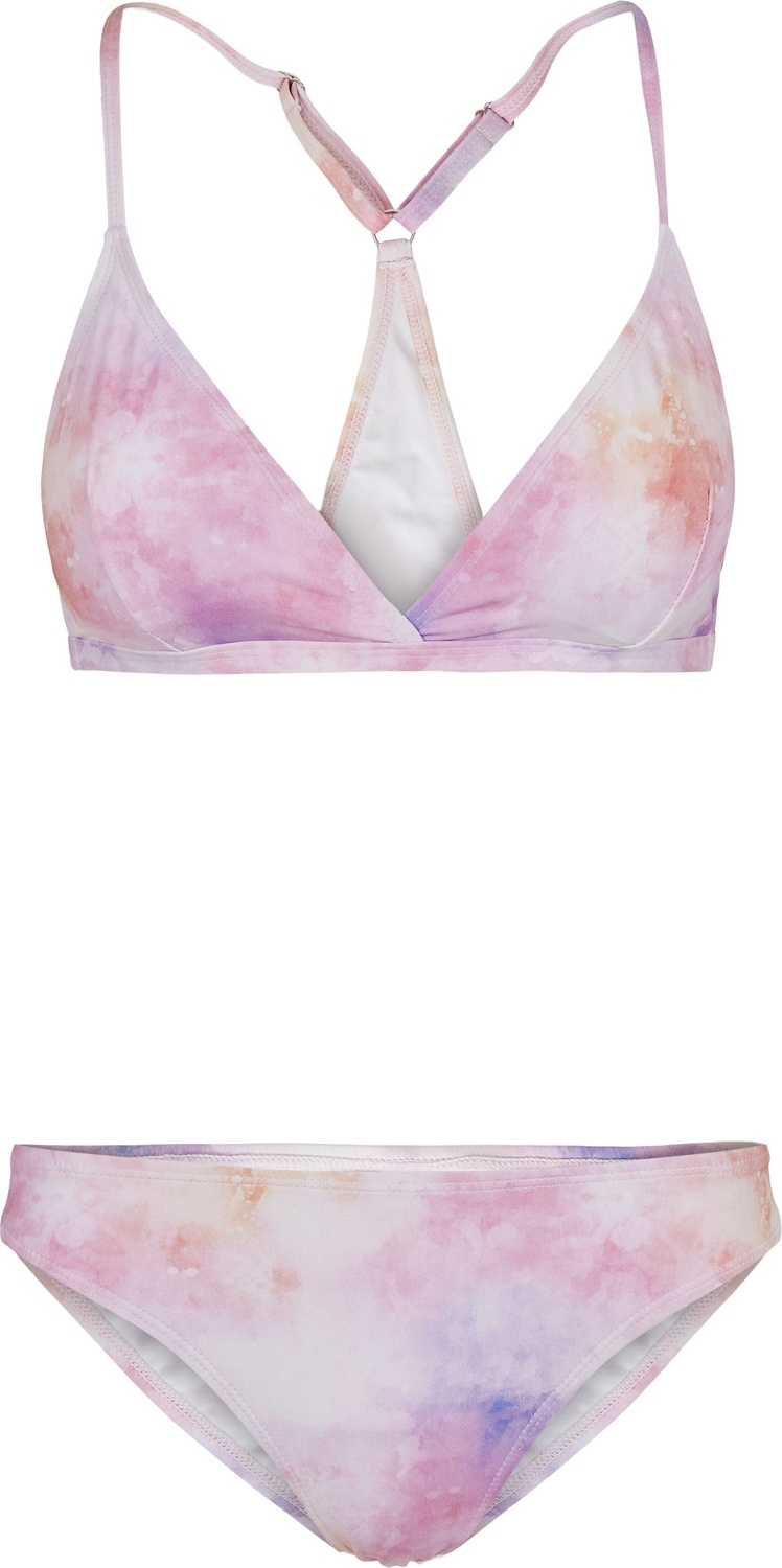 UrbanClassicsDamenLadiesTieDyeTriangleBackBikiniPinkMulticolor-L