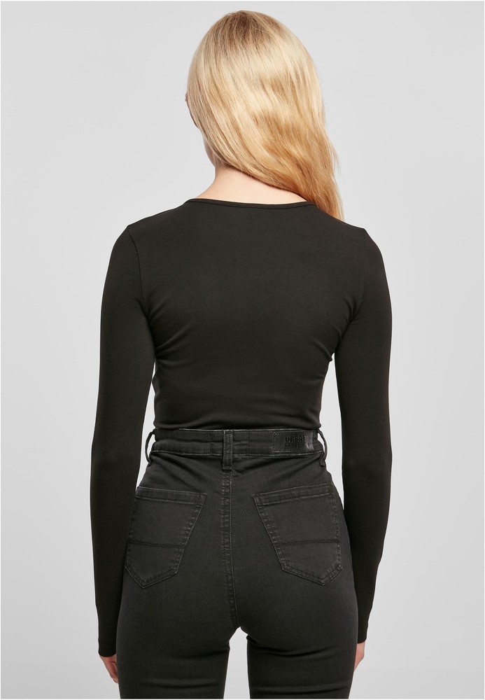 UrbanClassicsDamenLadiesOrganicCutOutLongsleeveBody