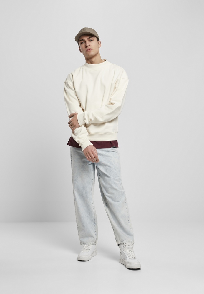 UrbanClassicsSweatshirtMockNeckCrewWhitesand-3XL