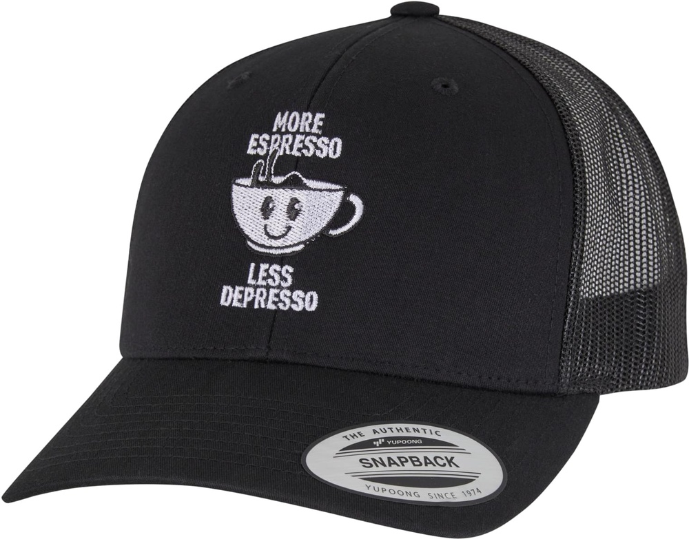 MisterTeeMoreEspressoLessDepressoRetroTruckerMT3902