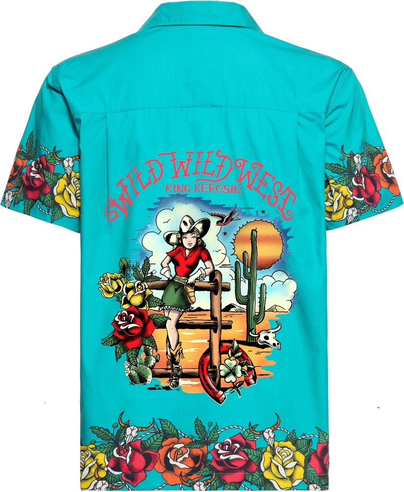 KingKerosinKurzarmHemdWildWildWestTexas