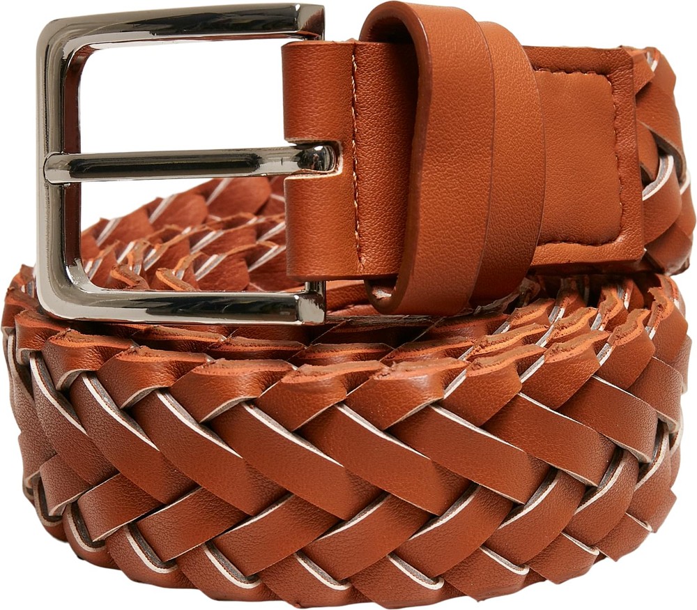 UrbanClassicsBraidedSyntheticLeatherBeltLightbrown