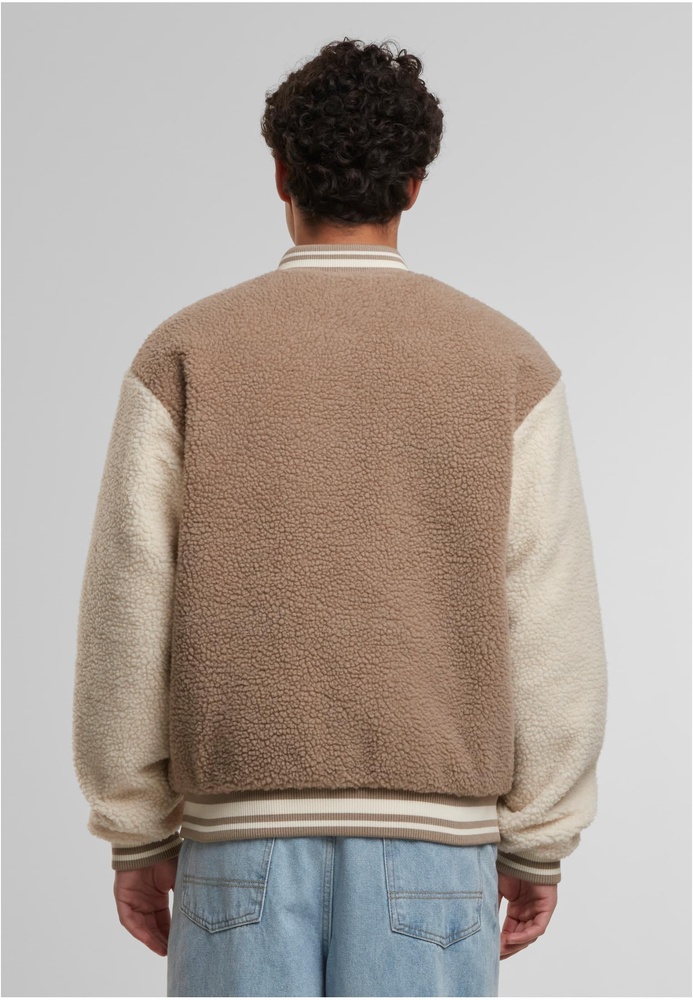UrbanClassicsJackeTeddyCollegeJacketTB7943Darktaupe-3XL