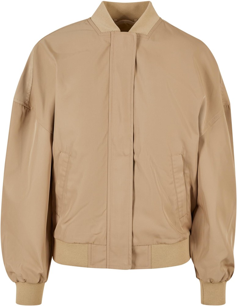 UrbanClassicsDamenLadiesRecycledOversizedLightBomberJacketUnionbeige-3XL