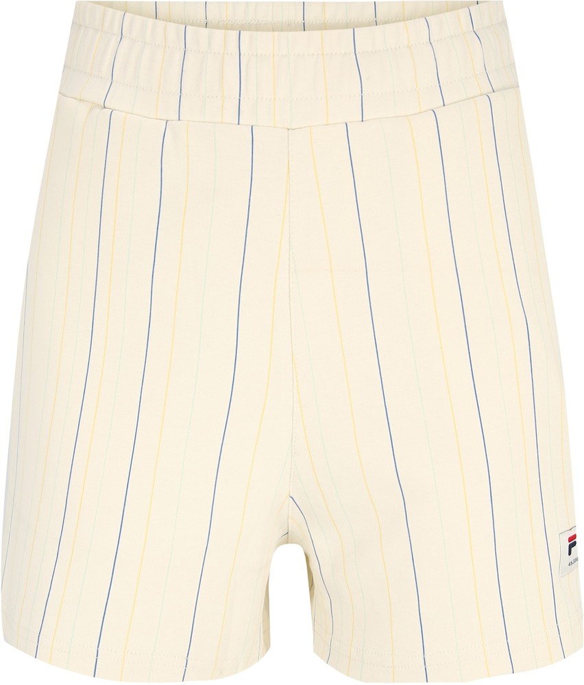 FilaDamenKurzeHoseTebraHighWaistShortsAntiqueWhiteMulticolorIrregularStriped
