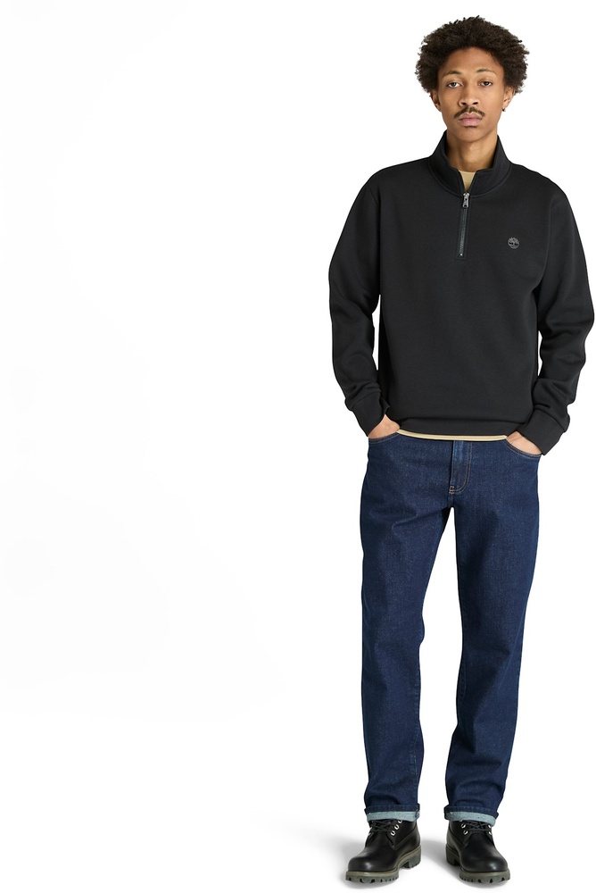 TimberlandPulloverSweatshirtOysterRiverChestLogoBrushback14ZipTB0A43B1