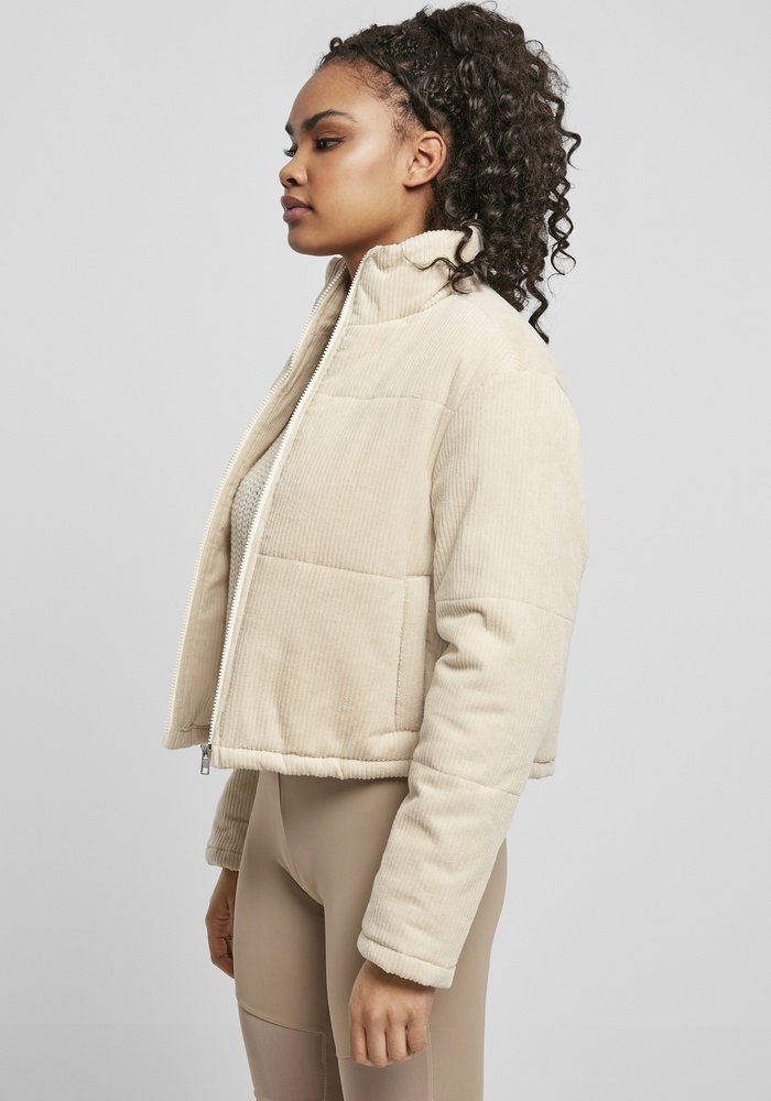 UrbanClassicsDamenJackeLadiesCorduroyPufferJacketWhitesand-3XL