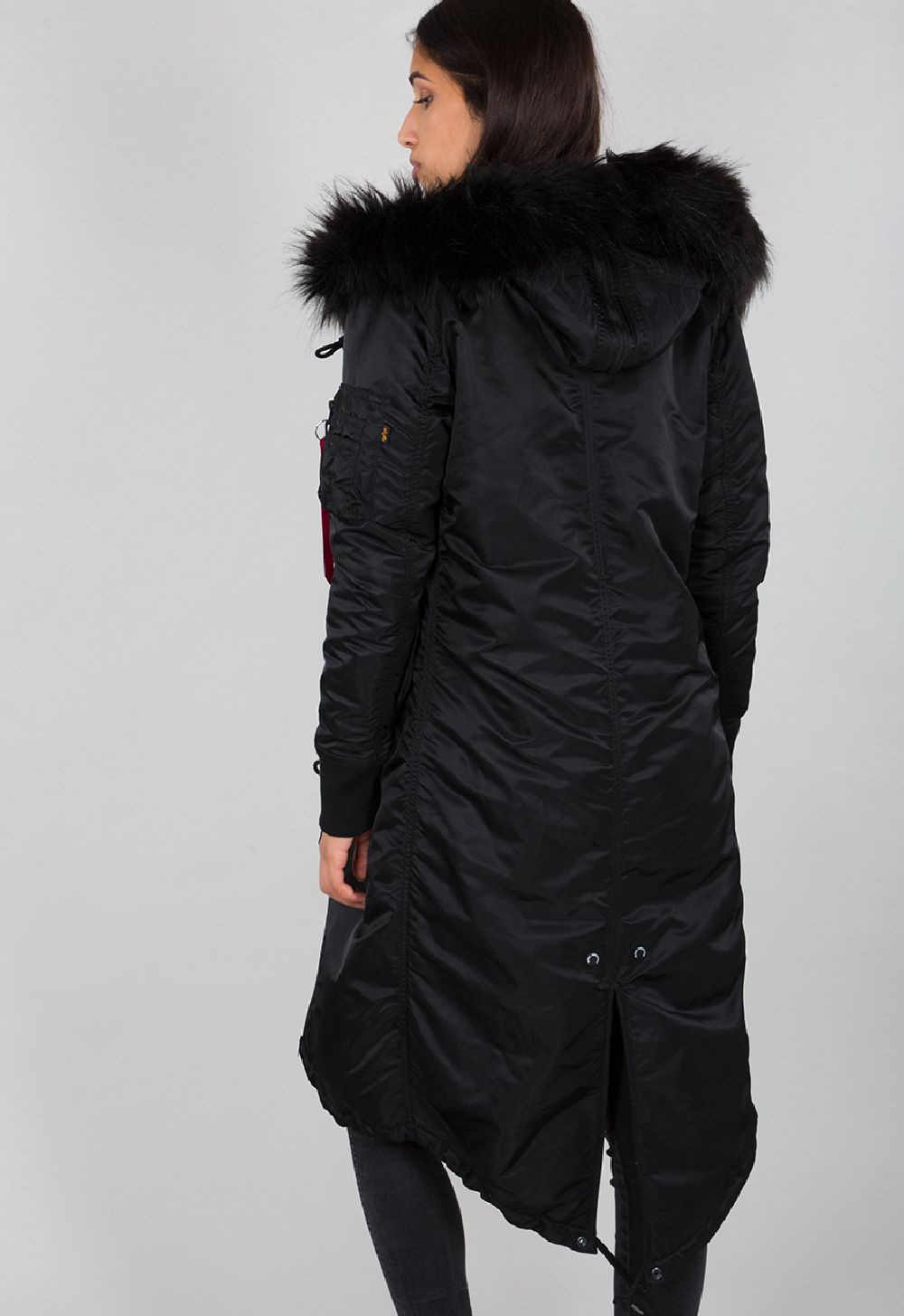 AlphaIndustriesDamenJackeLongFishtailWomenBlack