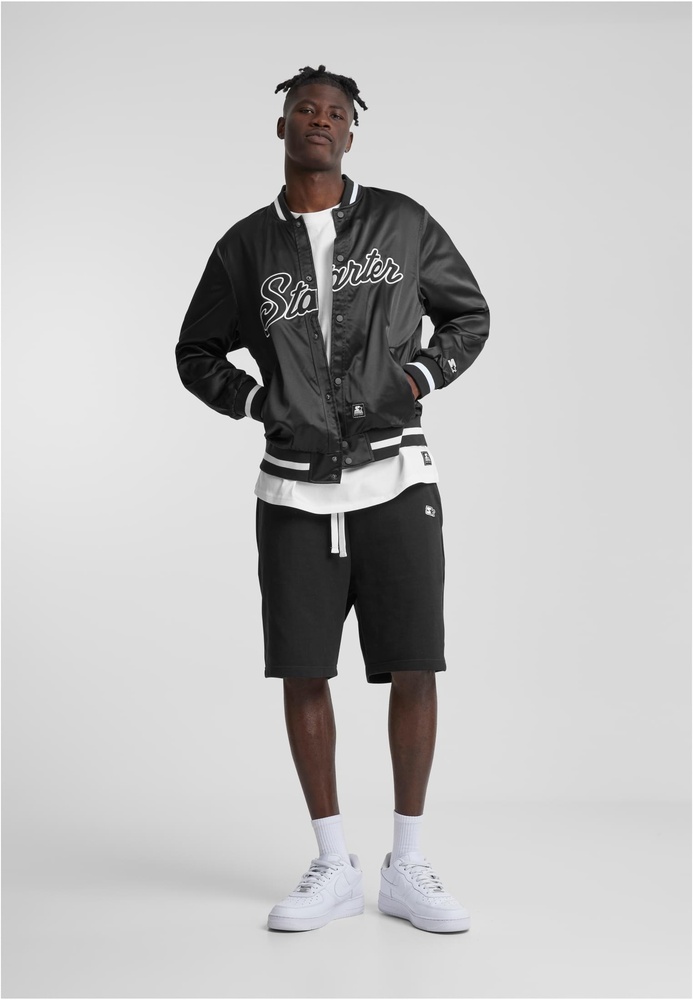 StarterBlackLabelJackeStarterSatinCollegeJacketST380Black-L