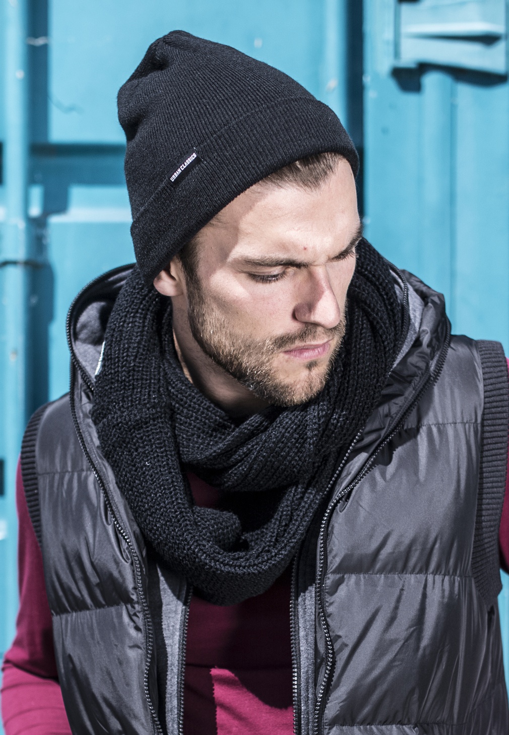 UrbanClassicsBeanieBasicFlapBeanieBlack