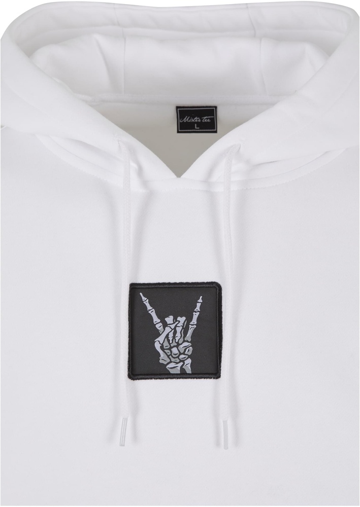 MisterTeeSkelettPatchHoodyMT3054White-3XL