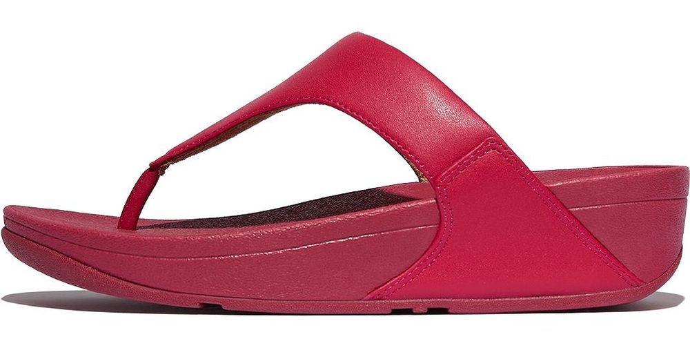 FitFlopDamenFlipFlopsLuluLeatherToepostI88Redberry-36
