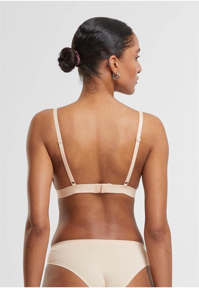UrbanClassicsDamenbgelloserBHLadiesBasicUnpaddedBra2-PackTB7655ABeigeBeige-L