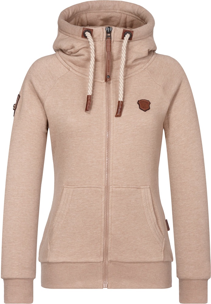 NaketanoDamenHoodieBrazzo1801-0301MoccaMelange-XS