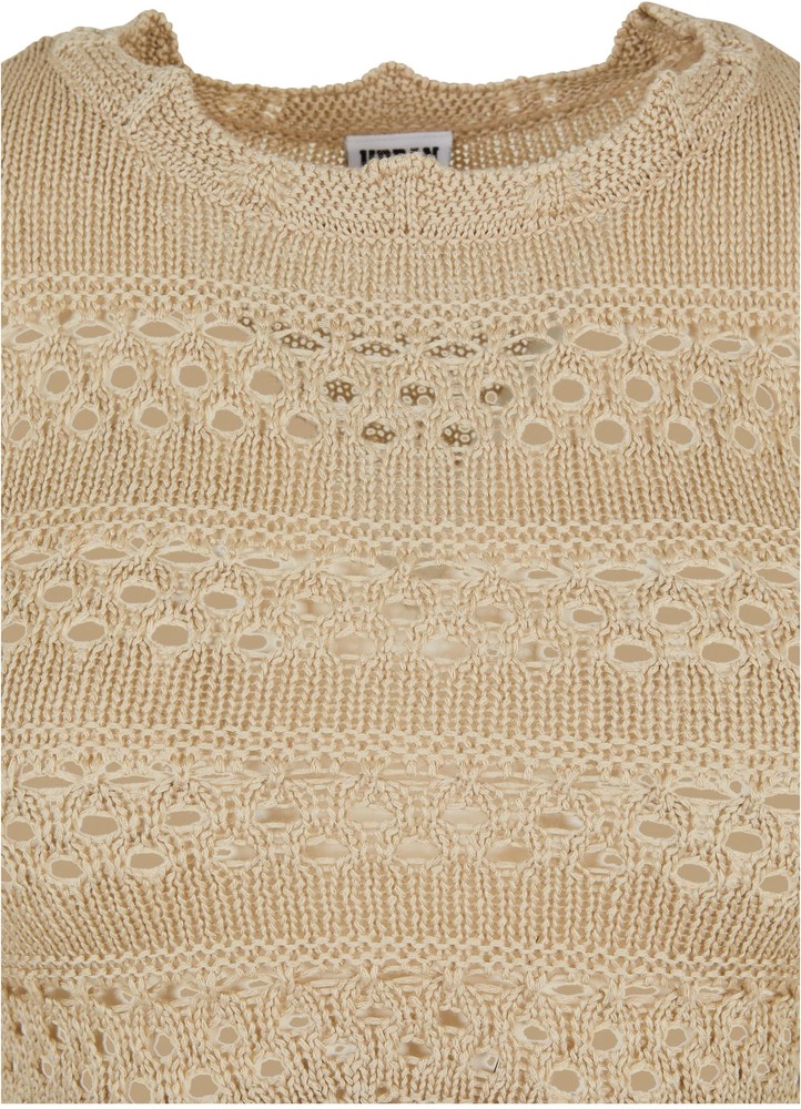 UrbanClassicsDamenLadiesCroppedCrochetKnitSweater