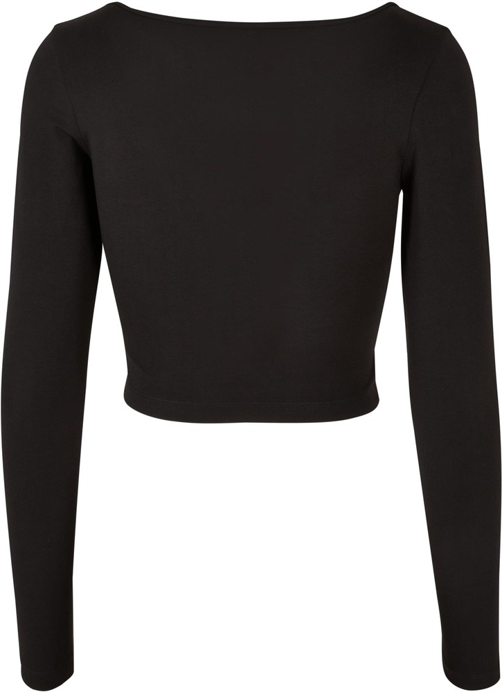 UrbanClassicsDamenLadiesOrganicWideNeckCroppedLongsleeve