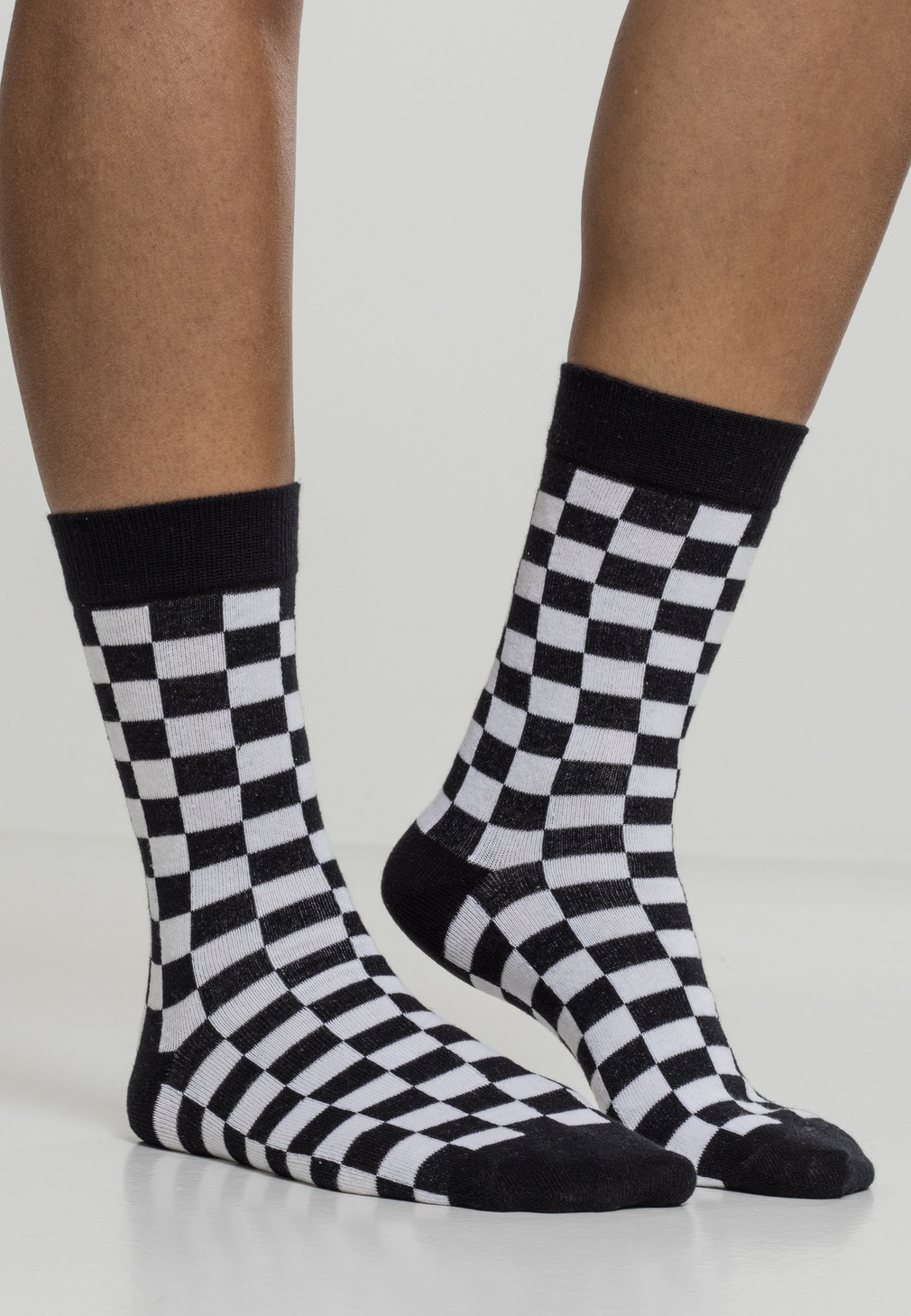 UrbanClassicsSockenCheckerSocks2-PackBlackWhite