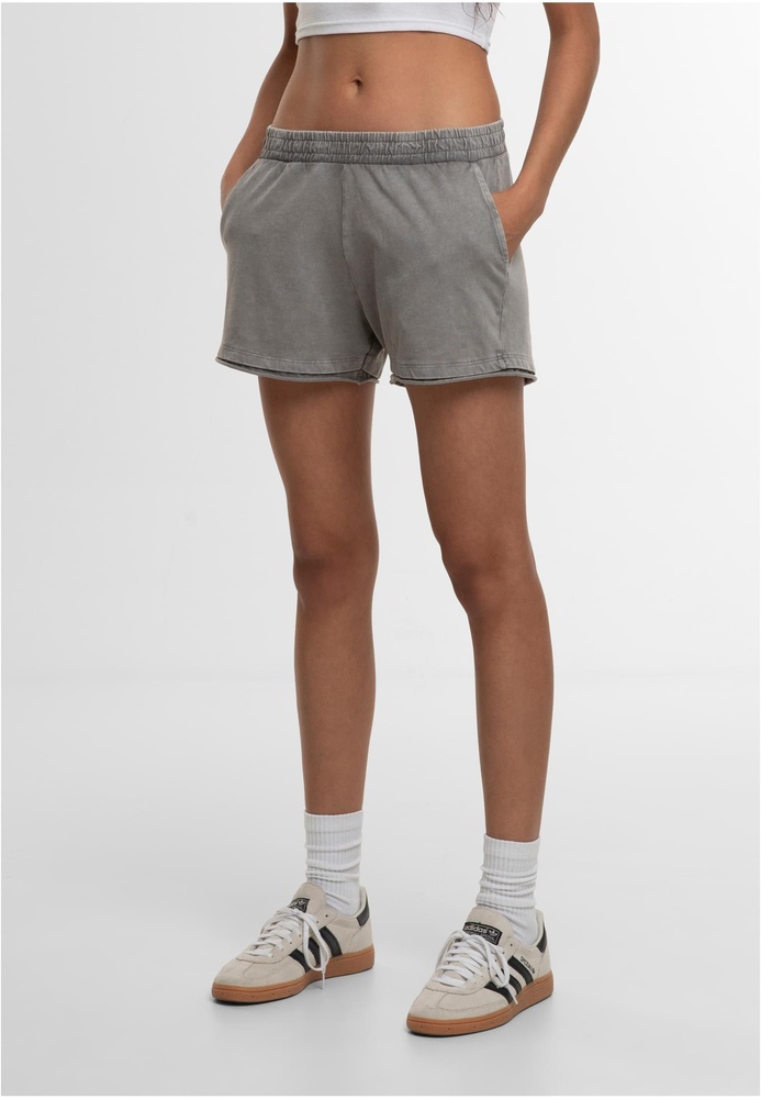 UrbanClassicsDamenT-ShirtLadiesWashedJerseyShortsTB7470