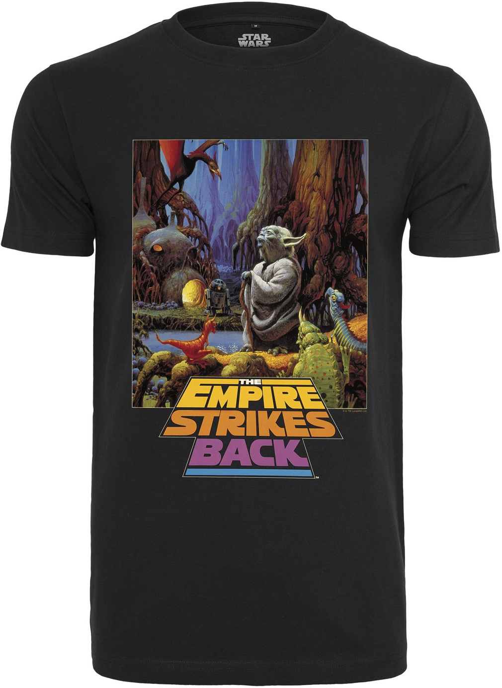 MerchcodeT-ShirtStarWarsYodaPosterTeeBlack-L