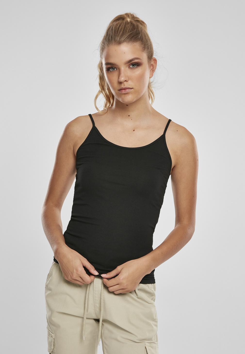UrbanClassicsFemaleShirtLadiesBasicTop2-PackBlackWhite
