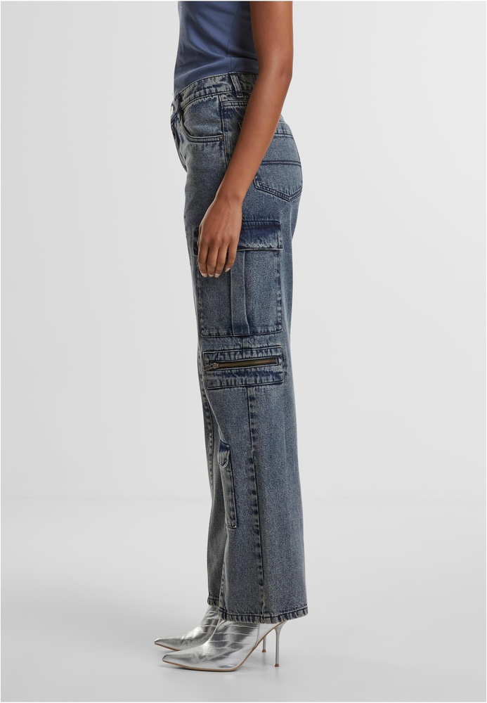 UrbanClassicsDamenLadiesLooseUtilityDenimPantsTB6925DirtyWashed-26