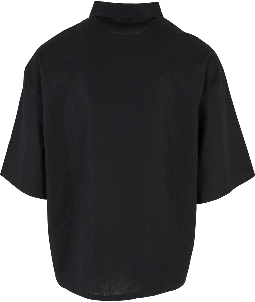 UrbanClassicsHemdBoxyCottonLinenShirtTB6608Black-3XL