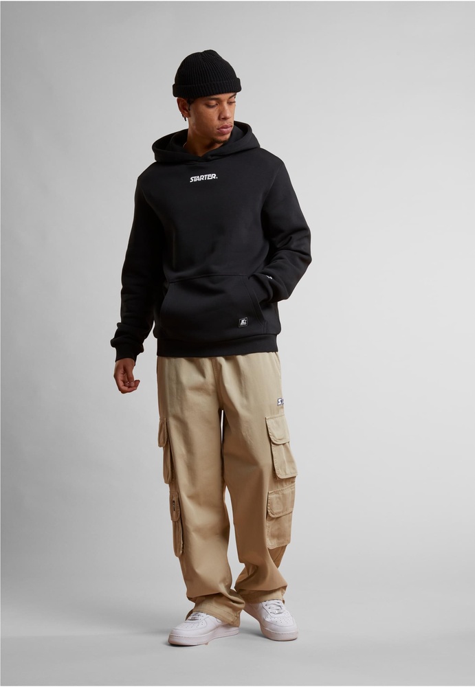 StarterBlackLabelSmallLogoEssentialHoodieST435
