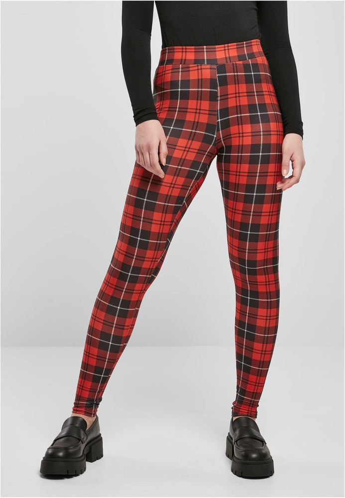 UrbanClassicsDamenLadiesSoftAopLeggingsRedcheck-3XL