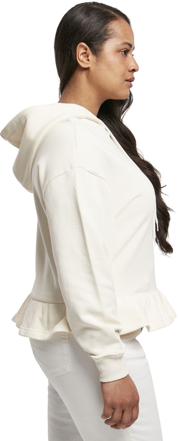 UrbanClassicsDamenSweatshirtLadiesOrganicVolantsHoodyWhitesand-3XL