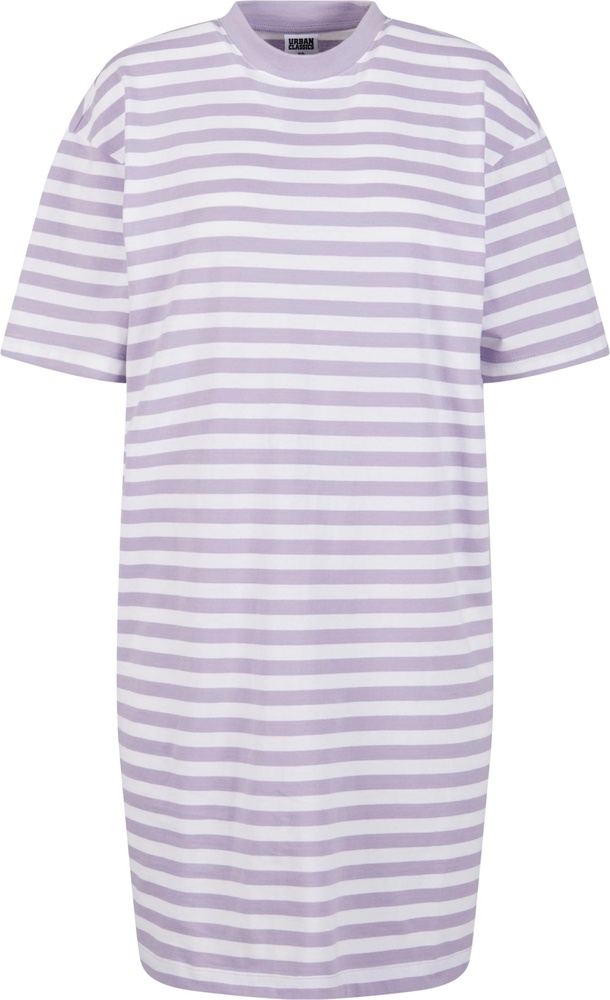 UrbanClassicsDamenLadiesOversizedStripedTeeDressTB6828WhiteDustylilac-3XL