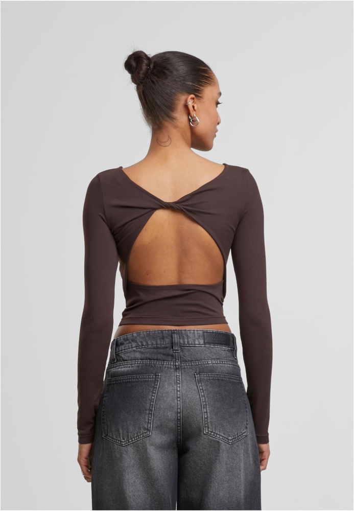 UrbanClassicsDamenLadiesSlimFitLongsleeveTB7721Warmbrown-L