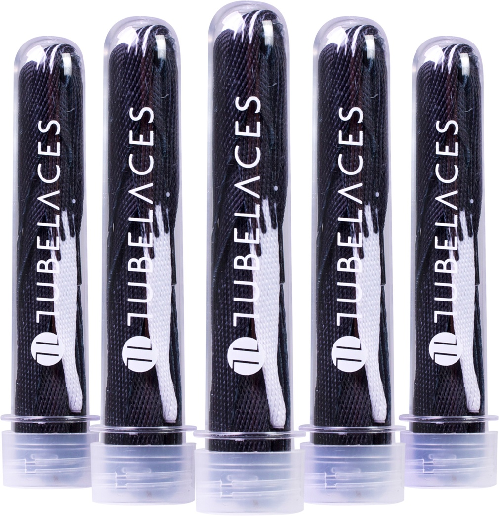 TubelacesSchnrsenkelWhiteFlatTrillPackTearsBlack
