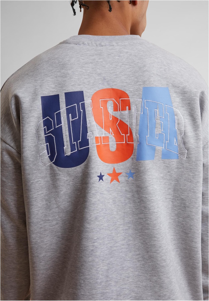 StarterBlackLabelPulloverUsaCrewNeckST432Heathergrey-L