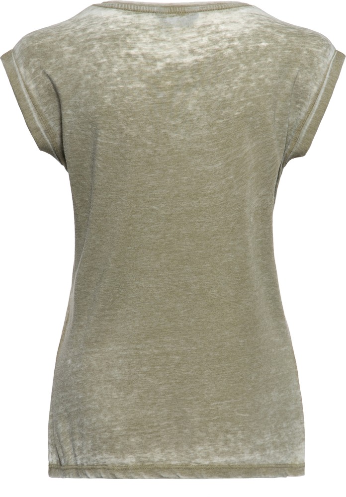 QueenKerosinDamenT-ShirtEnzymeWashHittheRoadWheel