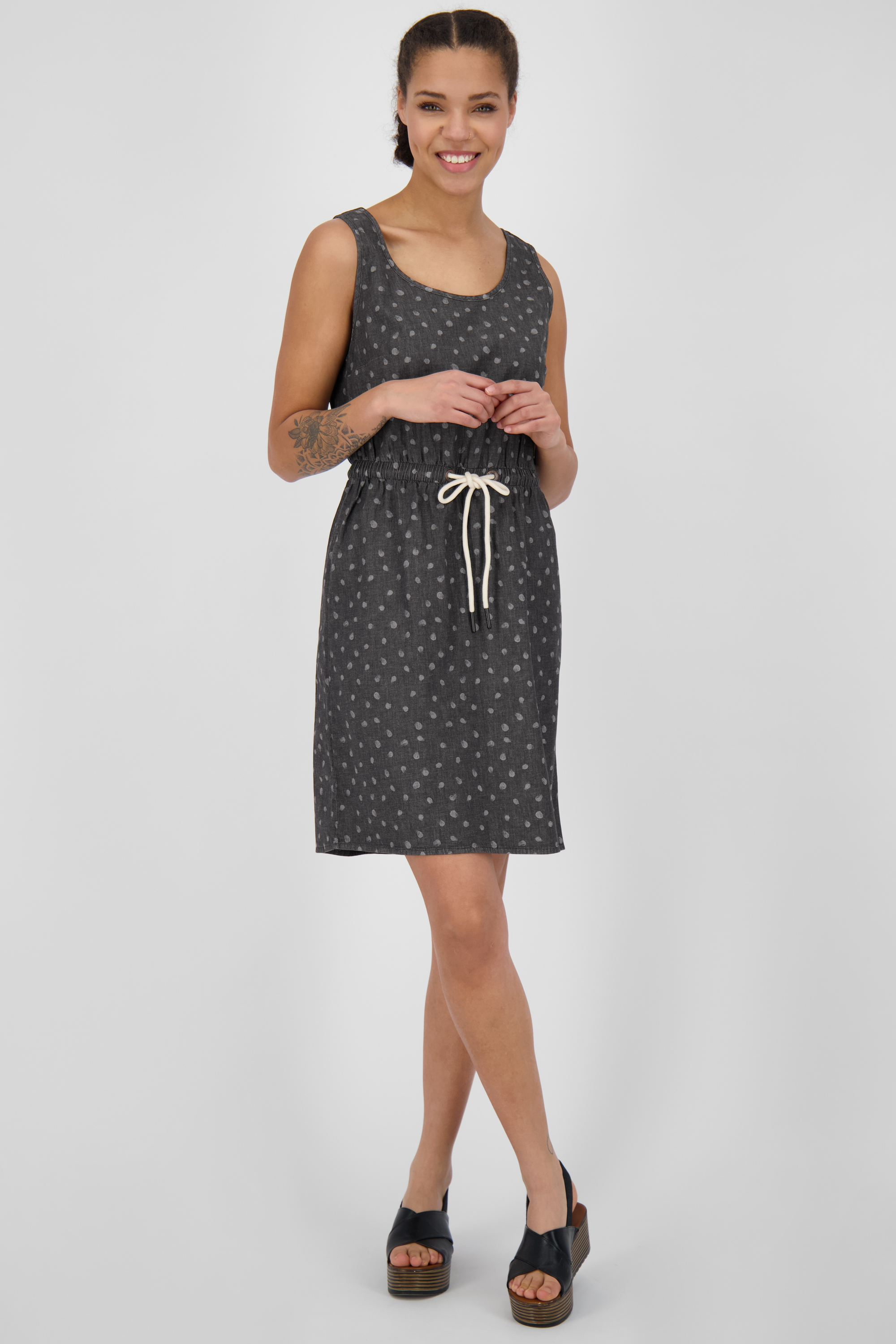 AlifeKickinDamenKleidDojaAKDNMBTopDress53020-2202BlackDenim-L