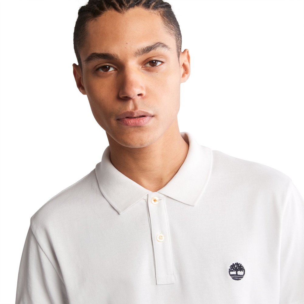 TimberlandOysterRiverTFOChestLogoShortsleevePoloSlim0A2BS1White-XXL