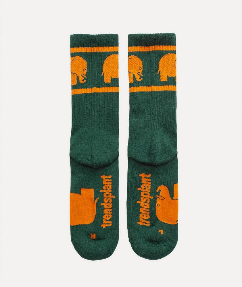 TrendsplantSockenGreenOrganicCottonAthleticSocksGreen-36-385