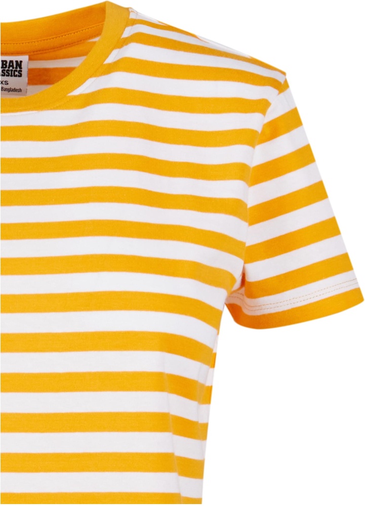UrbanClassicsDamenT-ShirtLadiesRegularStripedTeeTB6826WhiteMagicmango-3XL