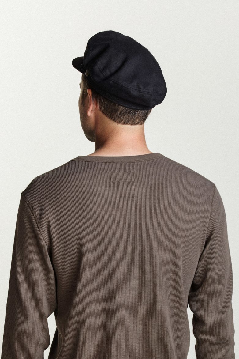 BrixtonCapFiddlerBlackHerringbone