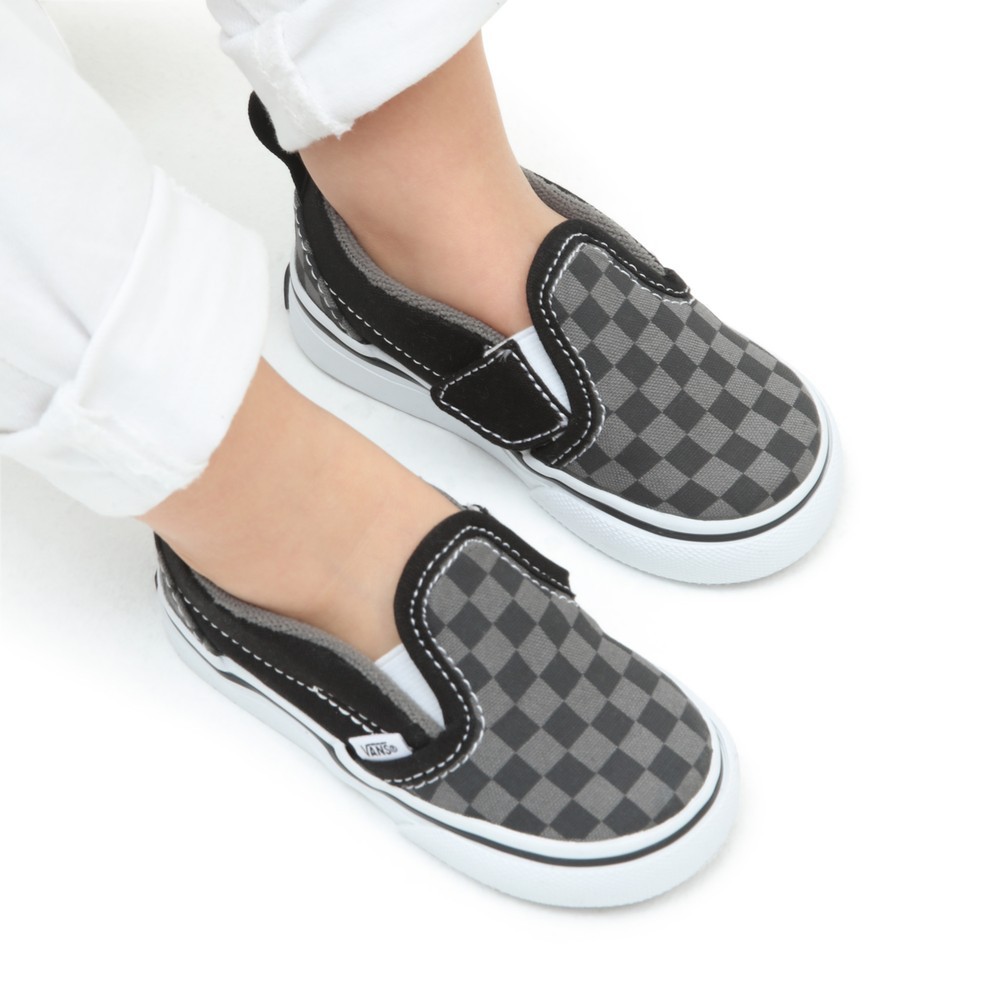 VansKinderKidsLifestyleClassicFTWSneakerTdSlip-OnVCheckerboardBlkPewter