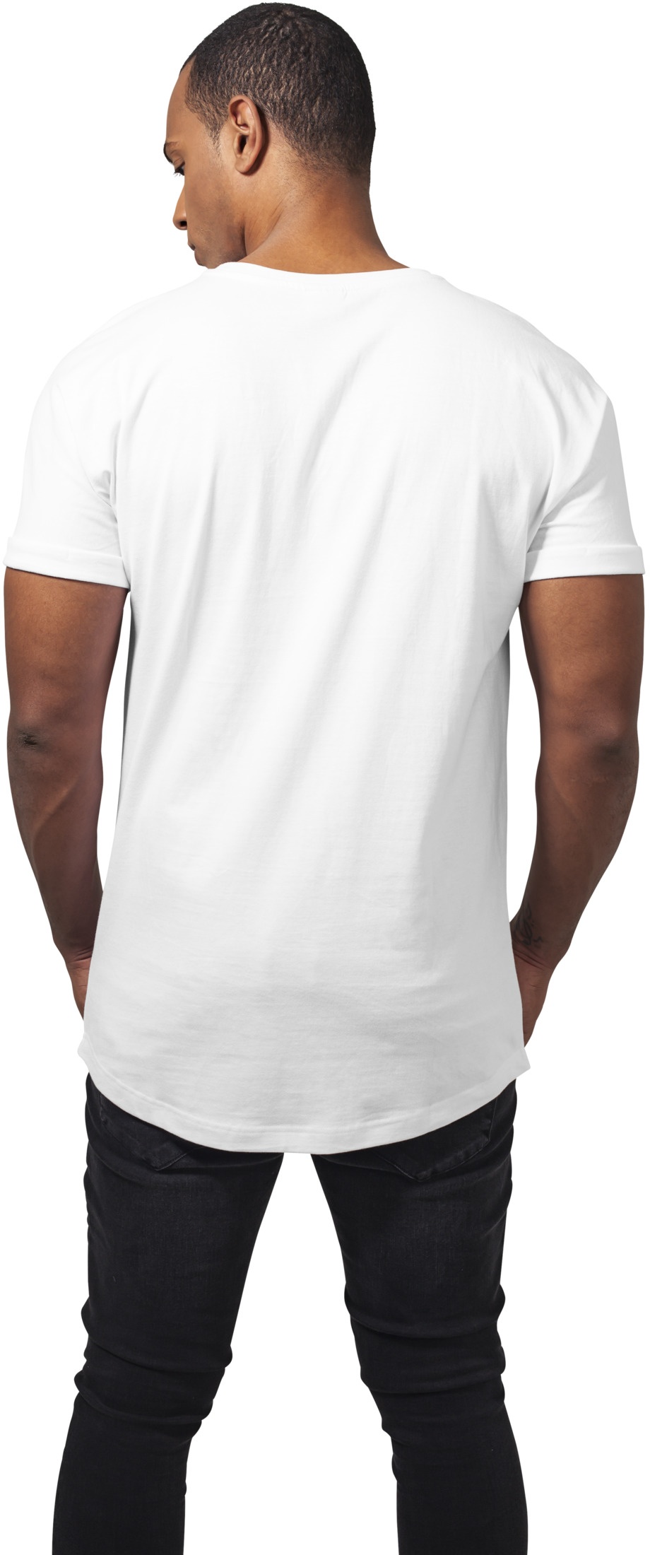 UrbanClassicsT-ShirtLongShapedTurnupTeeWhite-L