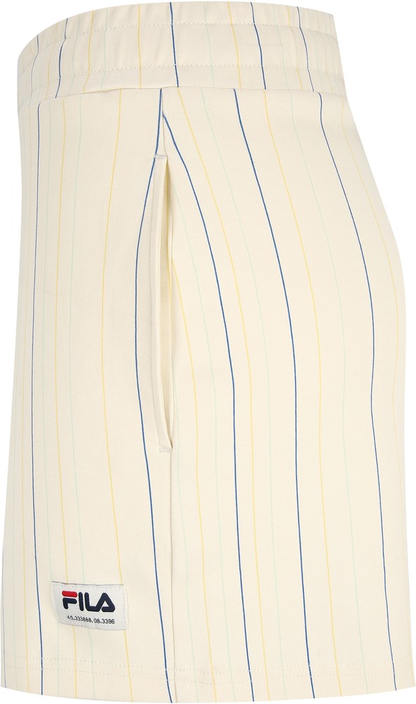 FilaDamenKurzeHoseTebraHighWaistShortsAntiqueWhiteMulticolorIrregularStriped