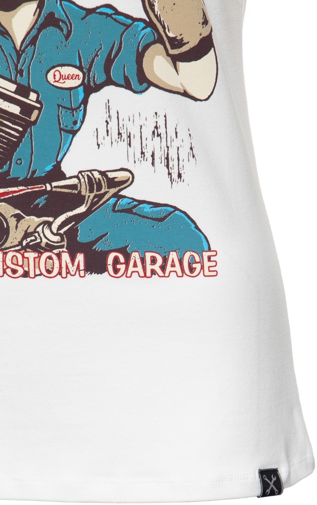 QueenKerosinT-ShirtmitFrontprintundRundhalsausschnittQK4215357207Offwhite