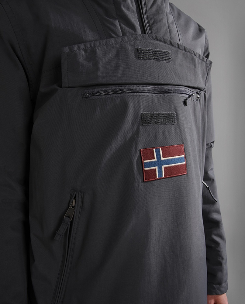 NapapijriAnorakRainforestPocket2NP0A4GMDDarkGreySolid-XS