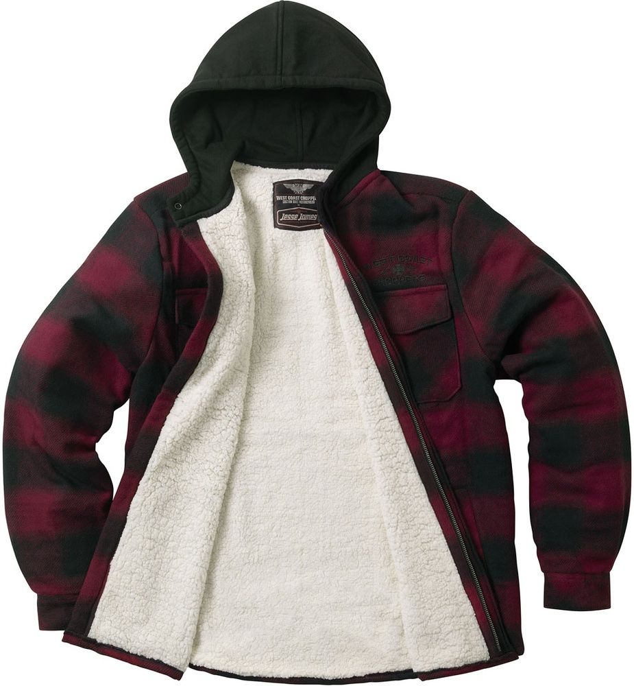 WCCWestCoastChoppersHerrenJackeHellBentFlannelJacketWCCJS168RD