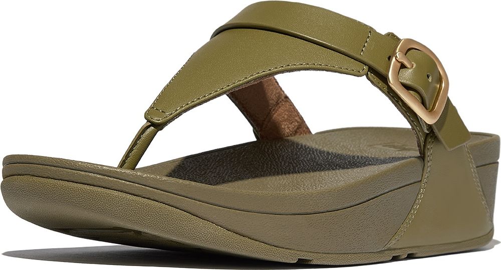 FitFlopDamenFlipFlopsLuluAdjustableToePost-LeatherES8Camo-Green-36
