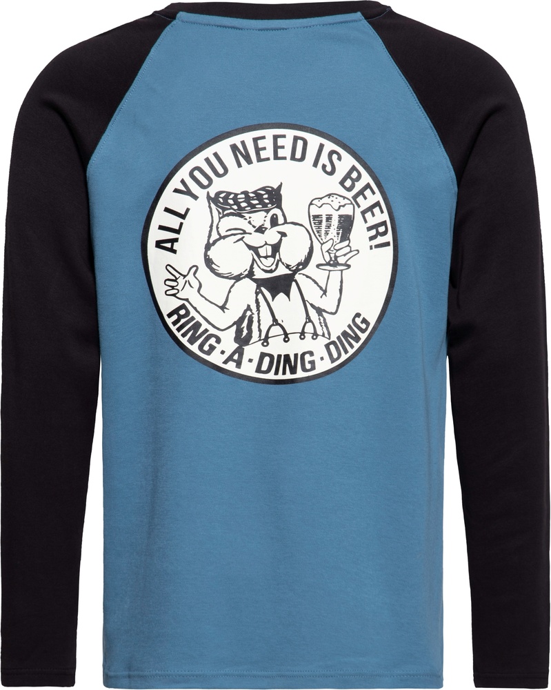 KingKerosinRaglanLongsleeveWithPrintBeerKKI32007SmokeBlue-S