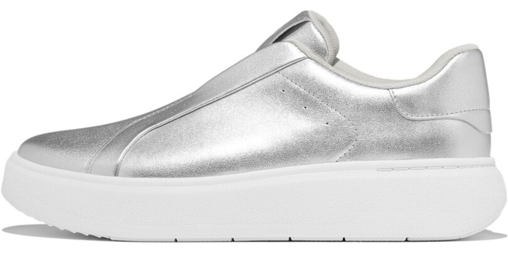 FitFlopDamenSneakerRtgLeatherLacelessSneakersE4TSilver-36