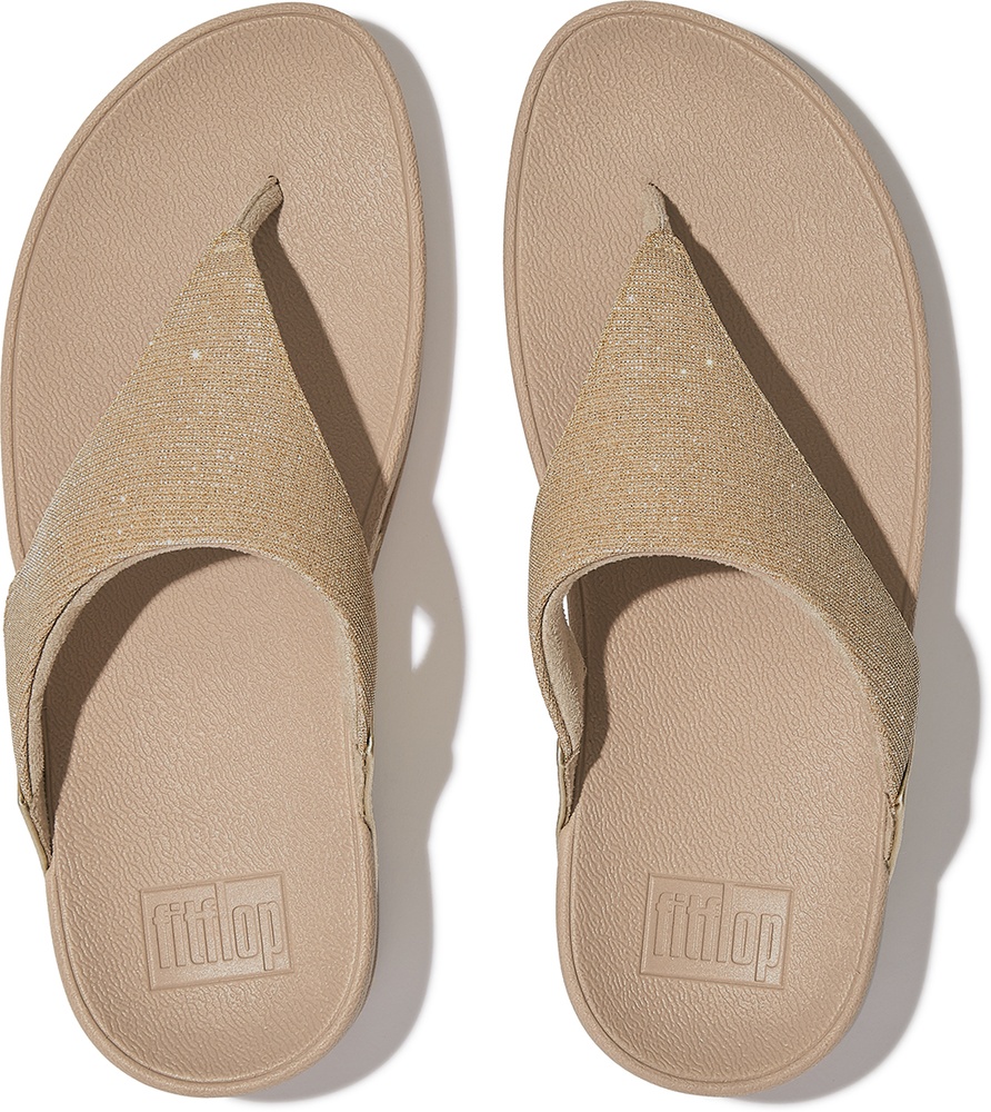 FitFlopDamenFlipFlopsLuluShimmerluxToe-PostSandalsFZ7LatteBeige-36