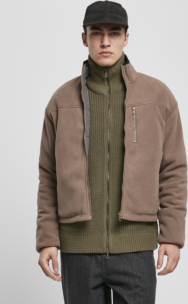 UrbanClassicsJackeReversiblePolarFleeceJacketDarkkhakiAsphalt